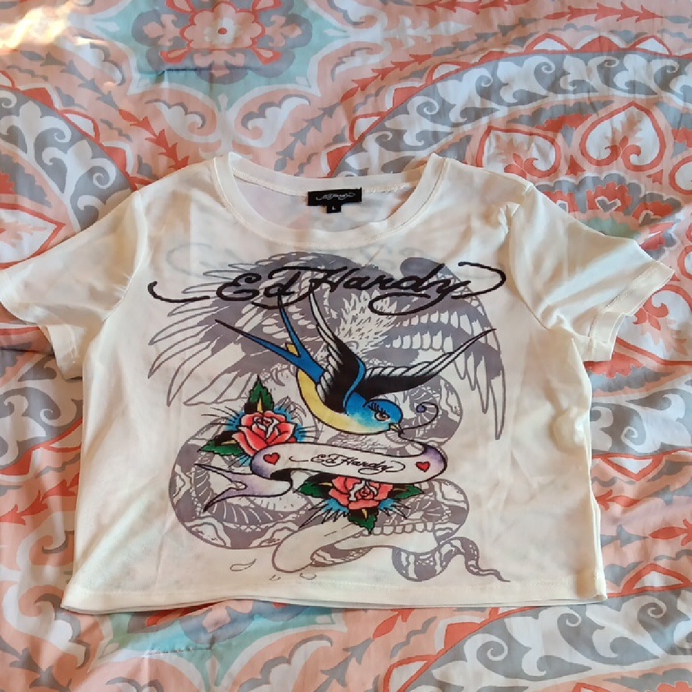 Ed Hardy Sheer Crop Top